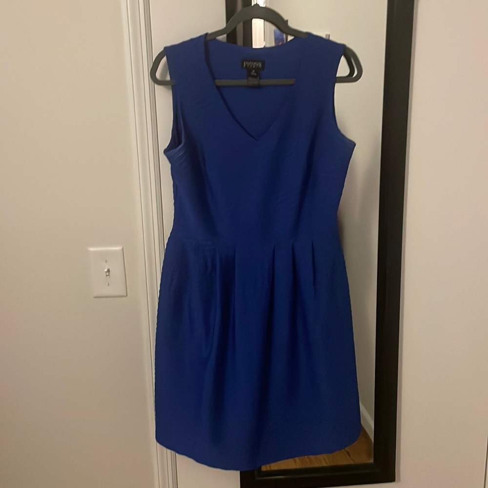 Blue sleeveless dress